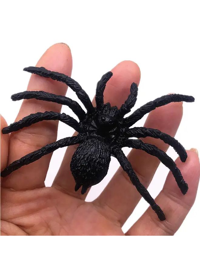Large Black Plastic Spider Realistic Halloween Decorations And Practical Jokes - Image 1